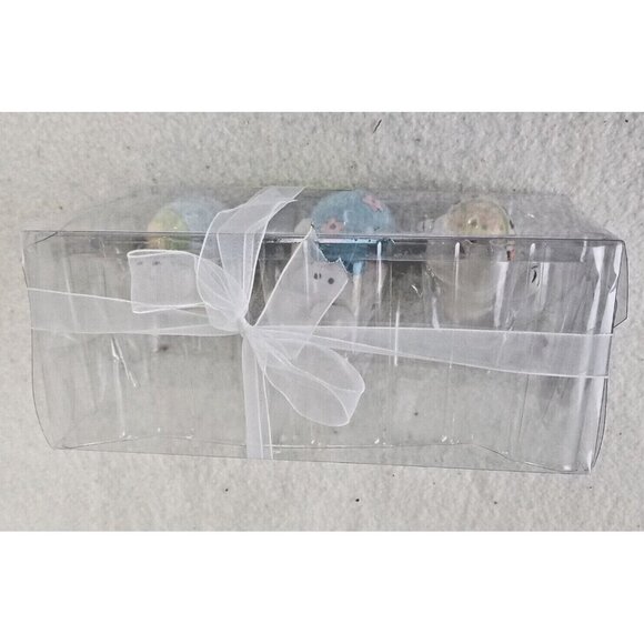 Easter Bunny Egg Decorations Spring Rabbit Figurine Set of 3 NIP whimsical - Picture 5 of 8